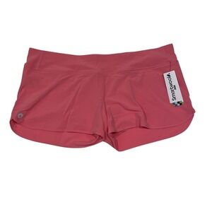 Smartwool Womens Merino‎ Sport Lined Running Shorts Pink XL Zipper Pocket NWT